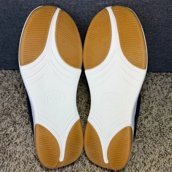 Hey Dude Wally Drift Mesh Men's Size 8 Casual Shoes Navy Blazer Blue White NEW - Picture 6 of 7